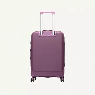 British Traveller 3 Piece Polypropylene Hard Side Spinner Luggage Trolley Set 20/24/28 Inch - Purple-1