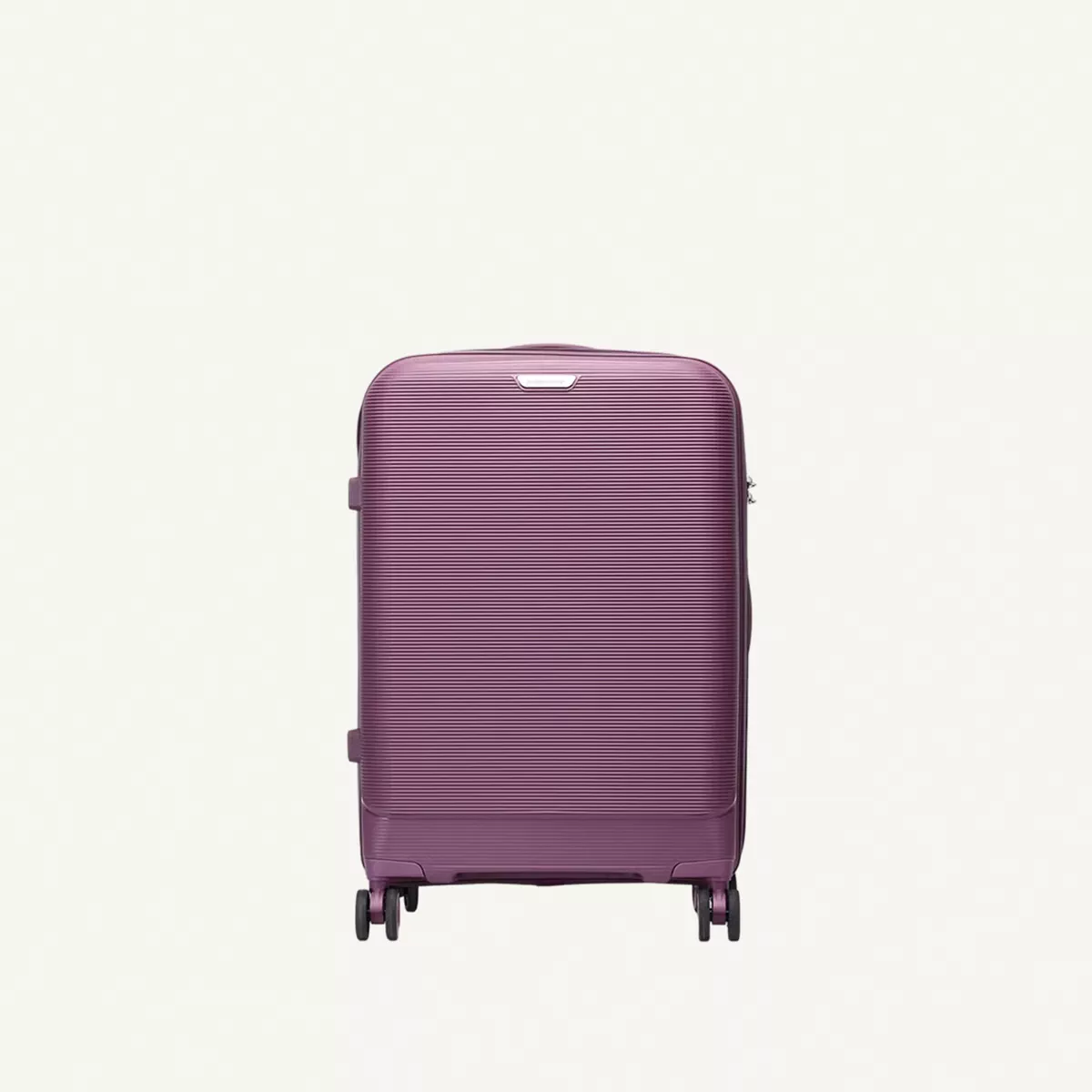 British Traveller 3 Piece Polypropylene Hard Side Spinner Luggage Trolley Set 20/24/28 Inch - Purple-3-3