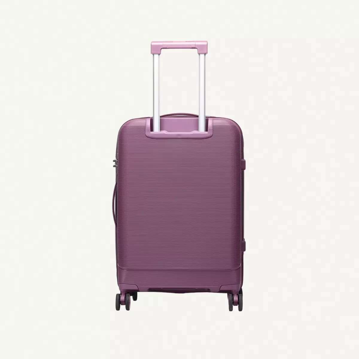 British Traveller 3 Piece Polypropylene Hard Side Spinner Luggage Trolley Set 20/24/28 Inch - Purple-1-1