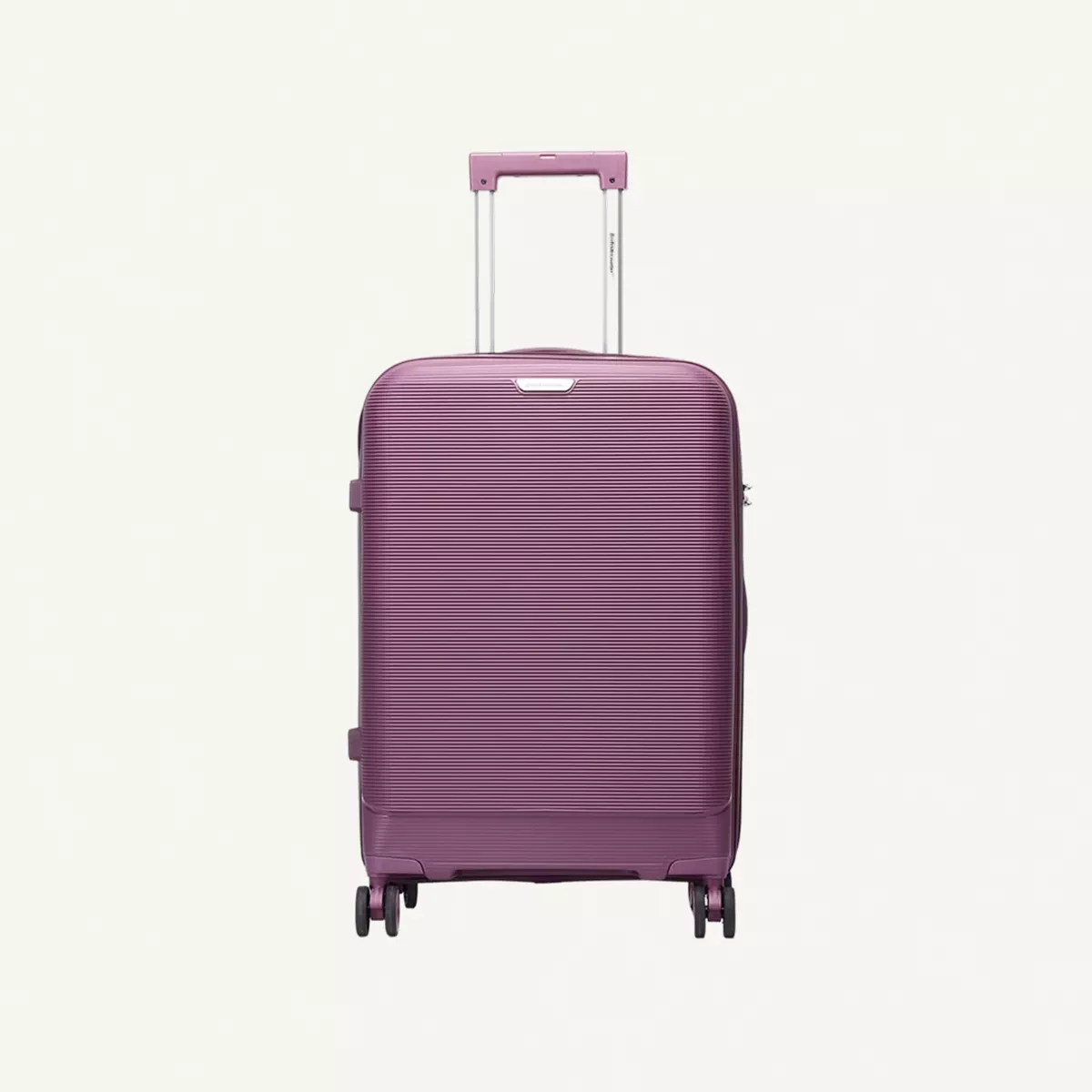 British Traveller 3 Piece Polypropylene Hard Side Spinner Luggage Trolley Set 20/24/28 Inch - Purple-2-2