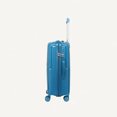 3 Piece Polypropylene Hard Side Spinner Luggage Trolley Set 20/24/28 Inch - Peakok Blue-2
