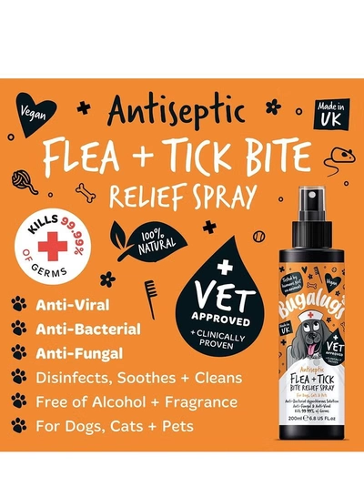 BUGALUGS Antiseptic Flea & Tick Bite Relief Spray 200ml (6.8 Fl Oz)-1