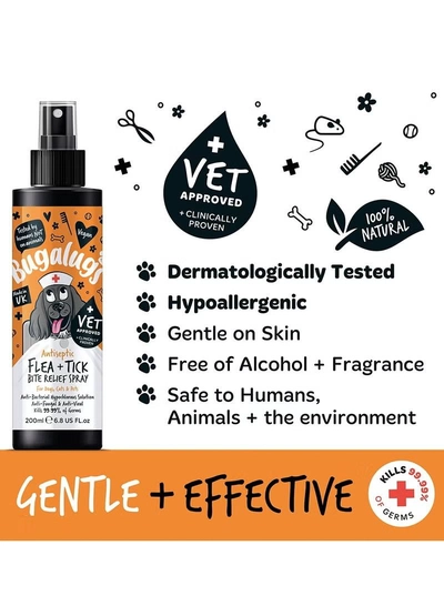 BUGALUGS Antiseptic Flea & Tick Bite Relief Spray 200ml (6.8 Fl Oz)-2