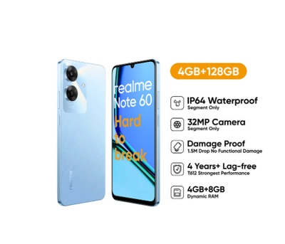 Realme Note 60 Dual SIM Voyage Blue 4GB RAM 128GB 4G - Middle East Version-0