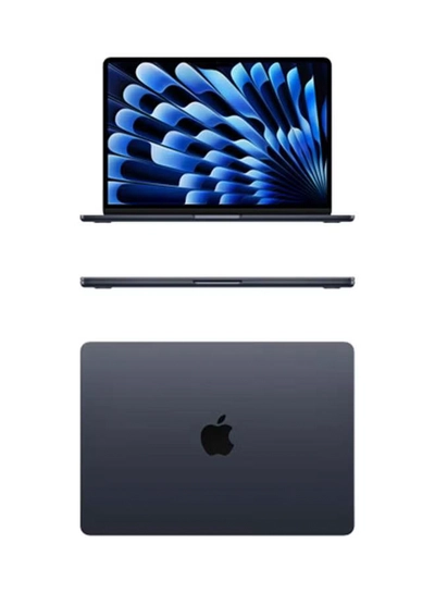Apple New 2025 MacBook Air MW123 13-Inch Display, Apple M4 Chip 10-Core CPU 8-Core GPU Processor/16GB RAM/256GB SSD/macOS English/Arabic Midnight-1