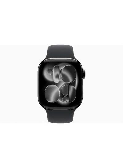 Apple Watch Series 11 GPS 42mm (International Version) Jet Black Aluminium Case With Black Sport Band - S/M-1
