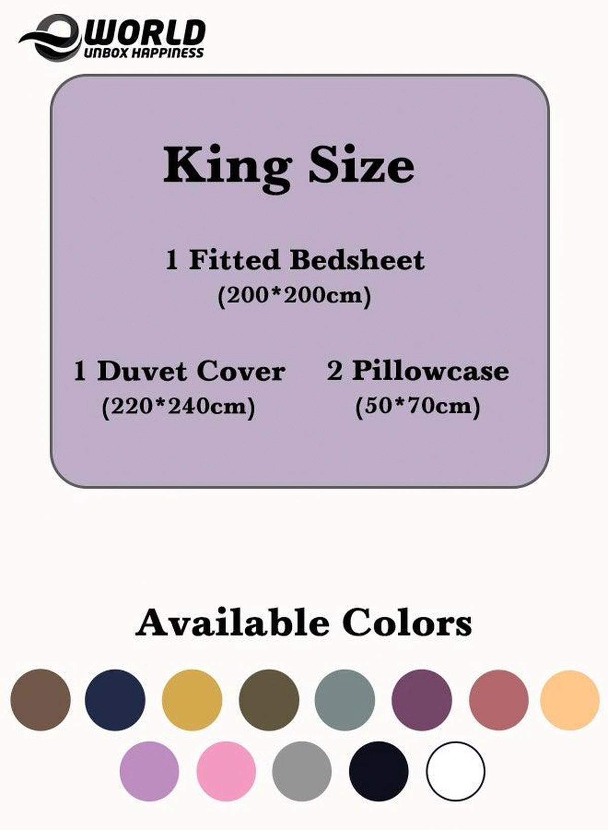 Premium Striped Duvet Set All Season – 4-Pieces Set Lilac | King Size 220x240 cm | Ultra-Soft, Wrinkle-Resistant & Made in Dubai | Includes Duvet Cover, Fitted Sheet (200x200 cm) & 2 Pillowcases (50x70 cm)-4-4