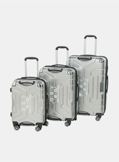 British Tourister British Tourister 3-Piece ABS Hard Shell Luggage Set (20/24/28 Inch) with Expandable Layer – Lightweight Suitcases with Spinner Wheels, Aluminium Trolley – Travel Trolley Bag Set-0