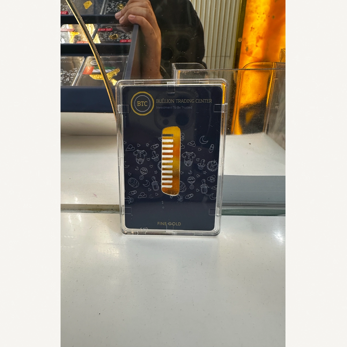 BTC 5 Gram Pure Gold Baby Comb - Exclusive Gifting and Collectable 24 carat-2-2