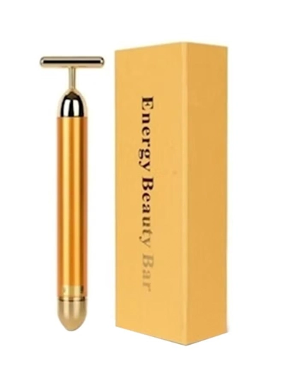 Enery beauty bar 24K Vibration Facial Roller Massager Stick Gold-0