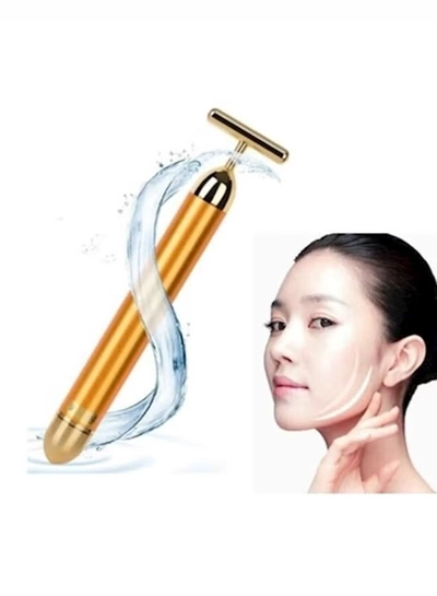 Enery beauty bar 24K Vibration Facial Roller Massager Stick Gold-4
