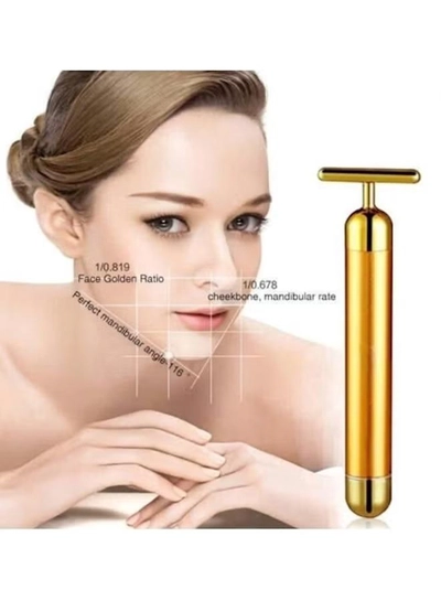 Enery beauty bar 24K Vibration Facial Roller Massager Stick Gold-2