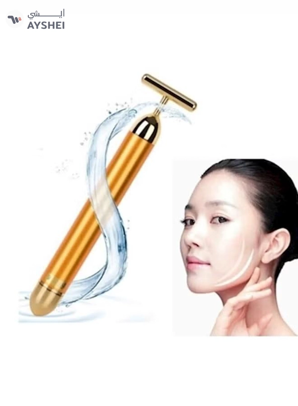 Enery beauty bar 24K Vibration Facial Roller Massager Stick Gold