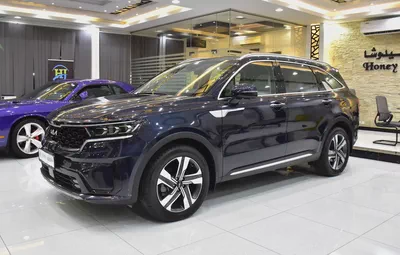 AED 1,913 EMi at 0% DP | KIA Sorento V6 4WD Full Option ( 2023 Model ) in Blue Color GCC Specs-1