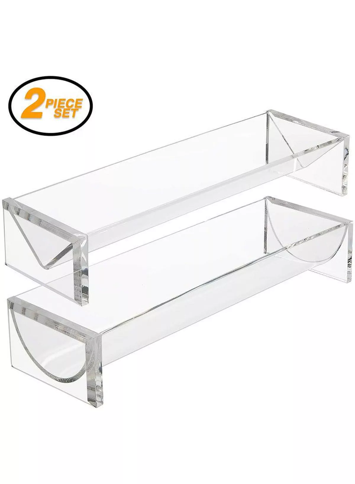 Sturdy Rectangular Acrylic Tray for serving Biscuits, Cracker Holder Stand, Pack of 2-3-3