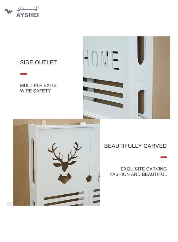 Eworld Stylish Wall-Mounted Router Rack for Wi-Fi Router