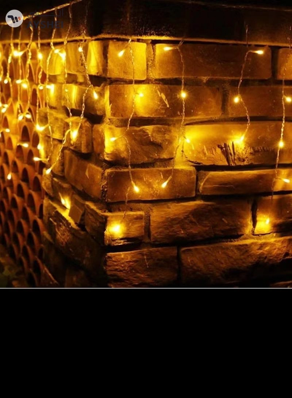 Yuwell 18 Meter 300 LED String Lights Decoration Lights Warm White Light 8 Modes Led Light Clear Wire For Home Decorations Ramadan Lights Indoor & Outdoor Decoration Ramadan Decoration Light Diwali Lights Curtain Lights With 3-Pin UK Plug