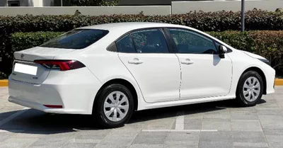 White Toyota Corolla Sedan-1