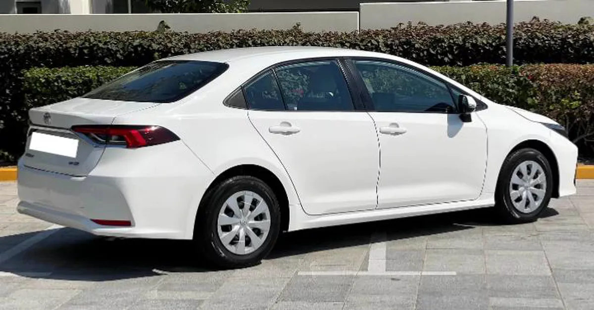 White Toyota Corolla Sedan-1-1