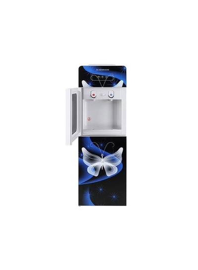 Olsenmark Two Door Water Dispenser with Glass Panel Hot And Cold Function OMWD1837 Blur and White-1