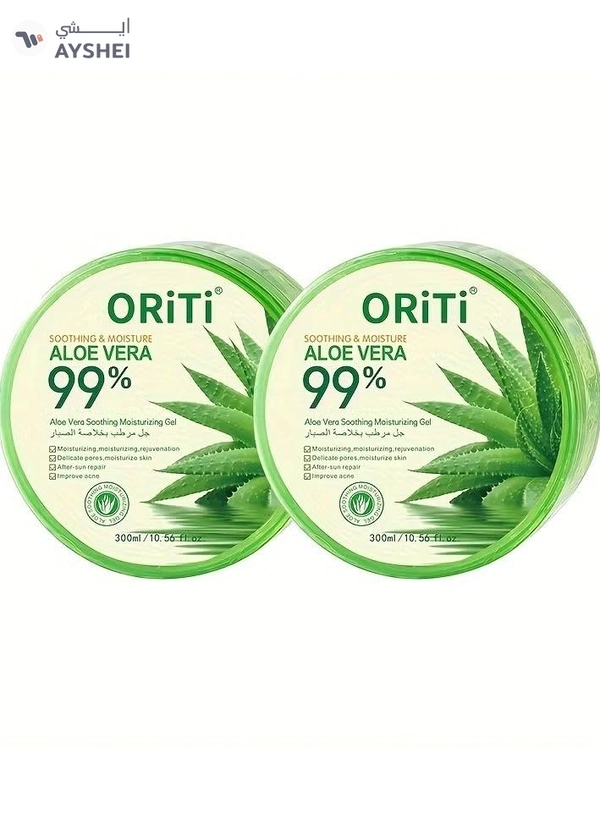 ORiTi 2 PCS Aloe Vera Soothing Moisturizing Gel Clear 300ml