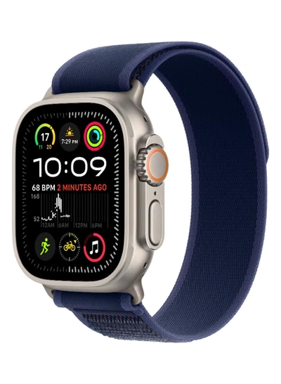 Apple Watch Ultra 2 (2024) GPS + Cellular 49mm Natural Titanium Case With Blue Trail Loop - S/M-0
