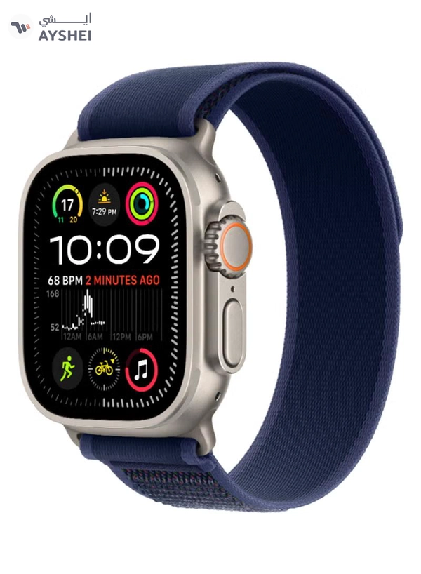 Apple Watch Ultra 2 (2024) GPS + Cellular 49mm Natural Titanium Case With Blue Trail Loop - S/M