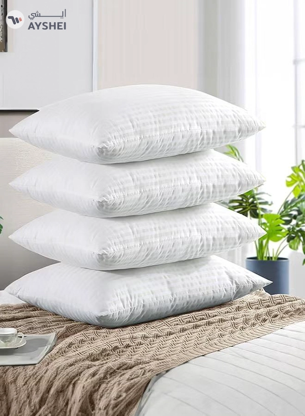 REGAL IN HOUSE Set of 4-Pieces of Hotel Pillows, for Back, Neck, and Shoulder Support
