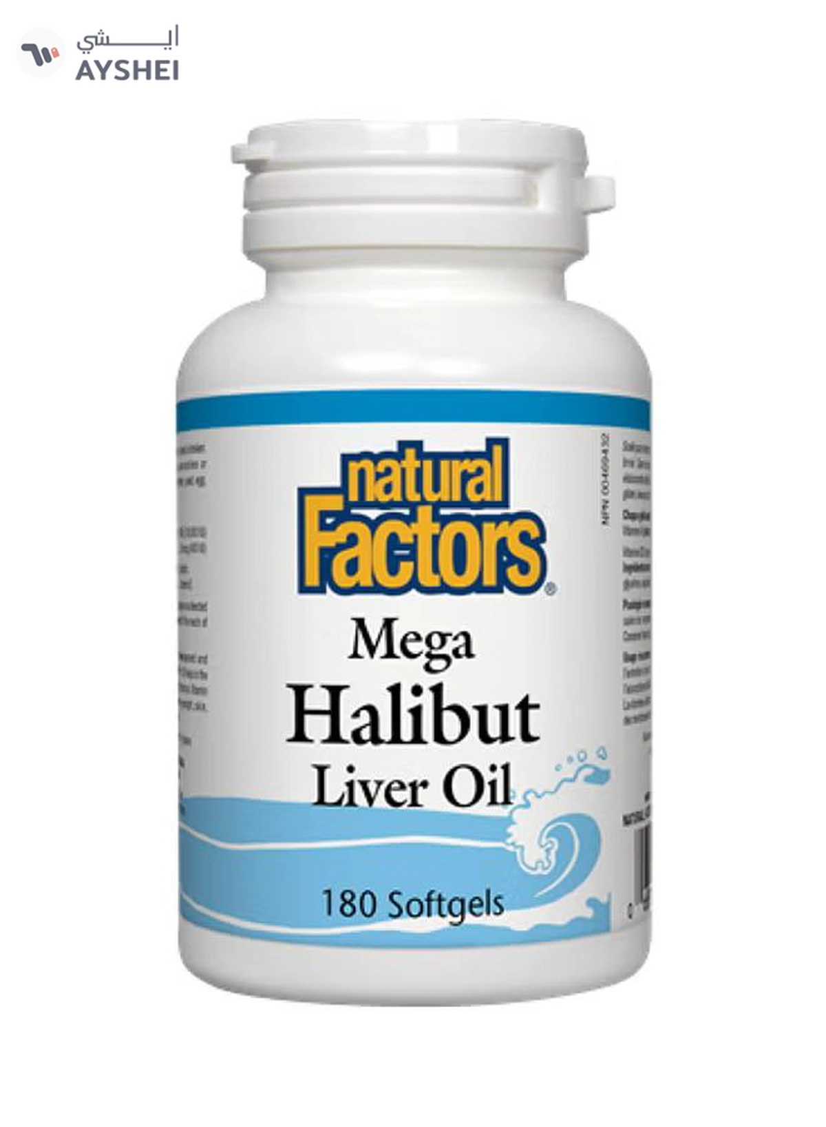 natural Factors Mega Halibut Liver Oil 180 Softgels