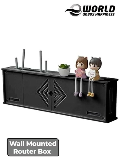 Eworld Stylish Wall-Mounted Router Rack for Wi-Fi Router-0
