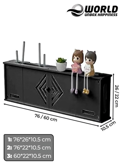 Eworld Stylish Wall-Mounted Router Rack for Wi-Fi Router-1