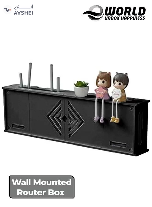 Eworld Stylish Wall-Mounted Router Rack for Wi-Fi Router
