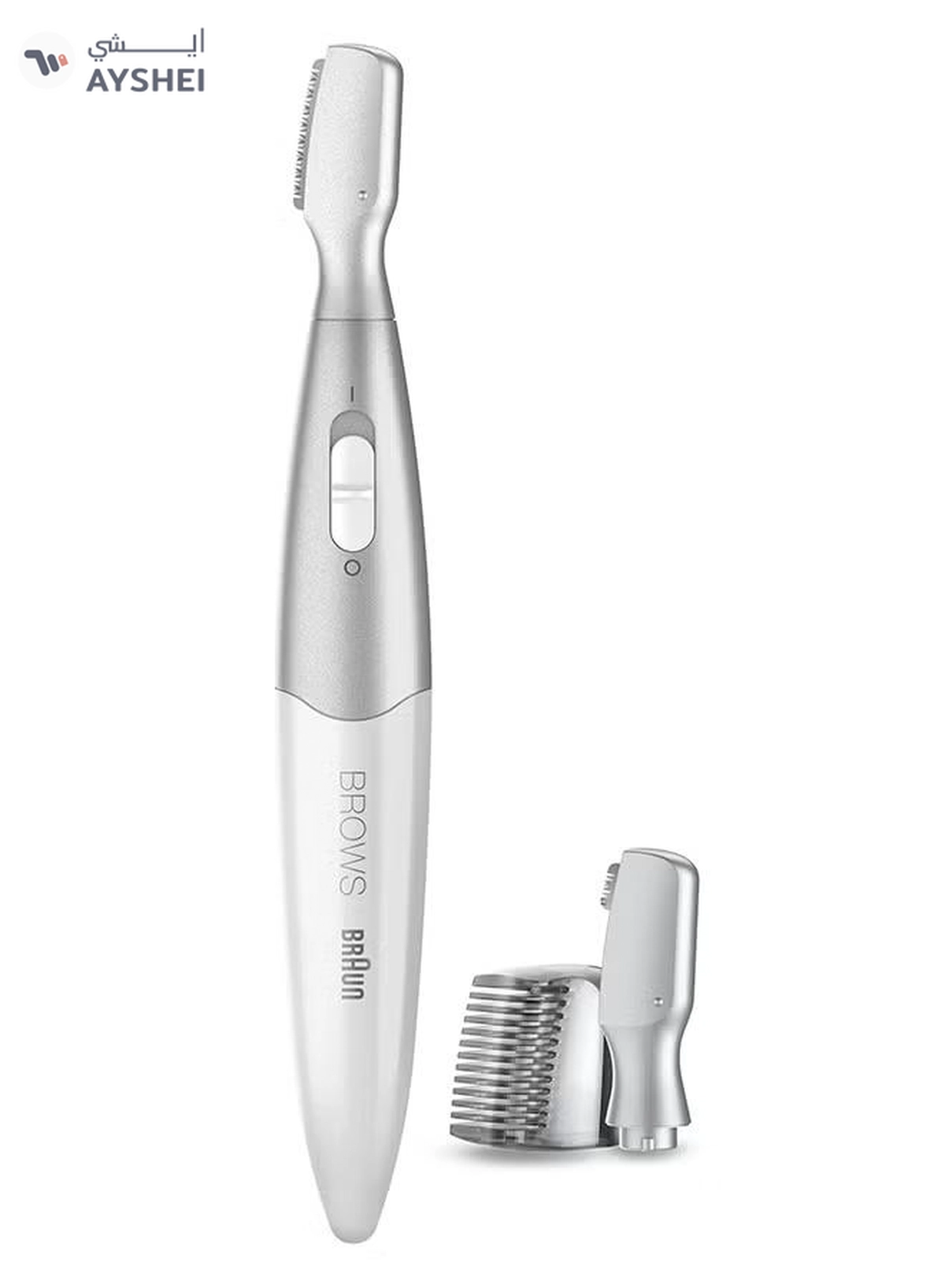 BRAUN Silk finish FG1106 Precision Hair Remover + 4 attachments. White / Silver-1-1