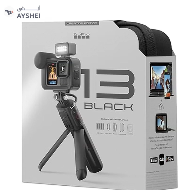 GoPro Hero13 Creator Edition - Includes Volta (Battery Grip, Tripod, Remote), Media Mod, Light Mod