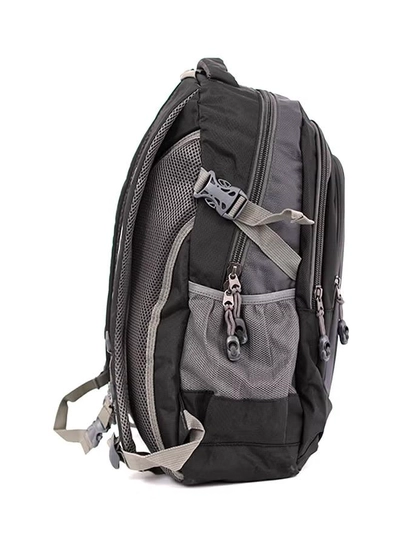 PARAJOHN Nylon Zipper Back Pack Black-3