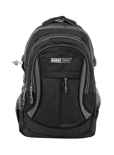 PARAJOHN Nylon Zipper Back Pack Black-0