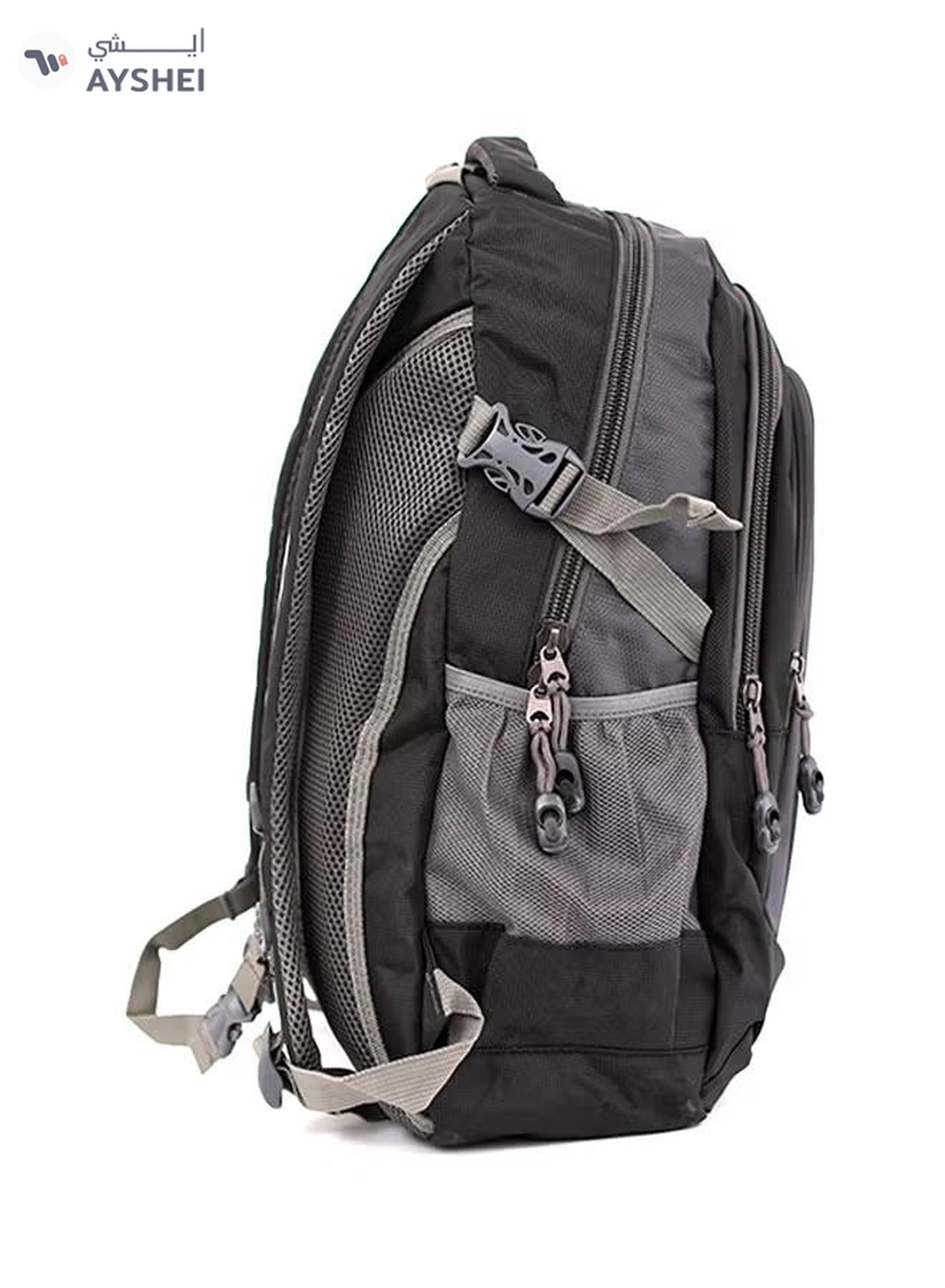 PARAJOHN Nylon Zipper Back Pack Black-3-3