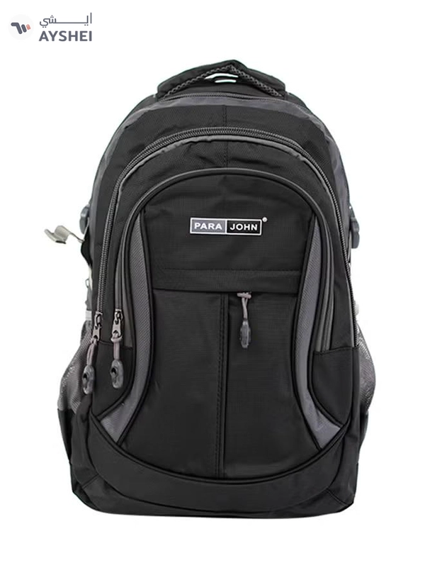 PARAJOHN Nylon Zipper Back Pack Black