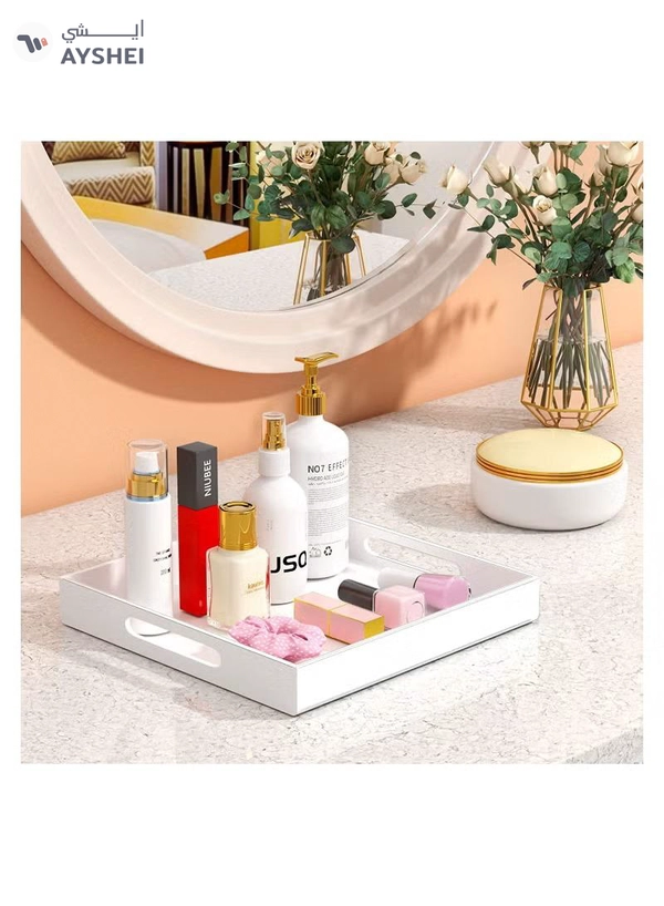 Eworld Food Serving Tray with Handles for Coffee, Tea and Snacks