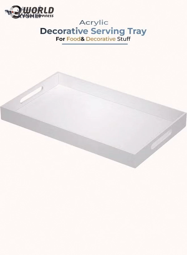 Eworld Food Serving Tray with Handles for Coffee, Tea and Snacks