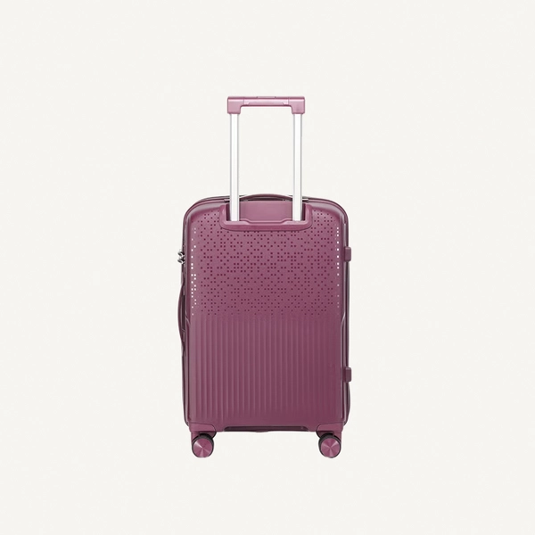 British Tourister 3 Piece Polypropylene Hard Side Spinner Luggage Trolley Set 20/24/28 Inch - Purple