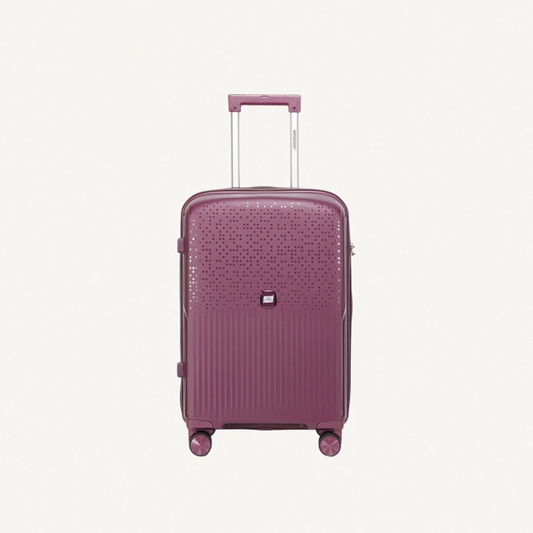 British Tourister 3 Piece Polypropylene Hard Side Spinner Luggage Trolley Set 20/24/28 Inch - Purple