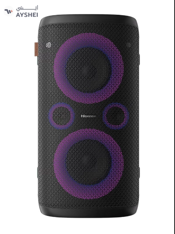 Ultimate Wireless Outdoor/Indoor Party Speaker With Subwoofer, 2.0CH, 300W, IPX4 Waterproof,15 Hour Long-Lasting Battery, Bluetooth5.0, DJ And Karaoke Mode HP 100 Black