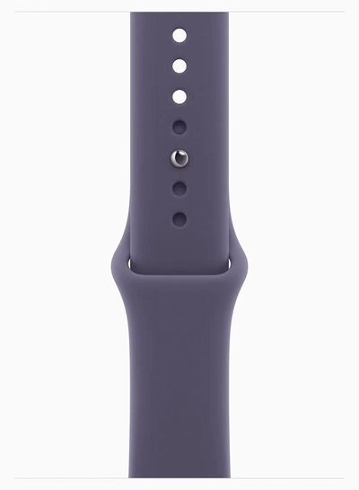 Apple Watch Series 11 GPS + Cellular 46mm (TDRA Version) Silver Aluminium Case With Purple Fog Sport Band - M/L-1