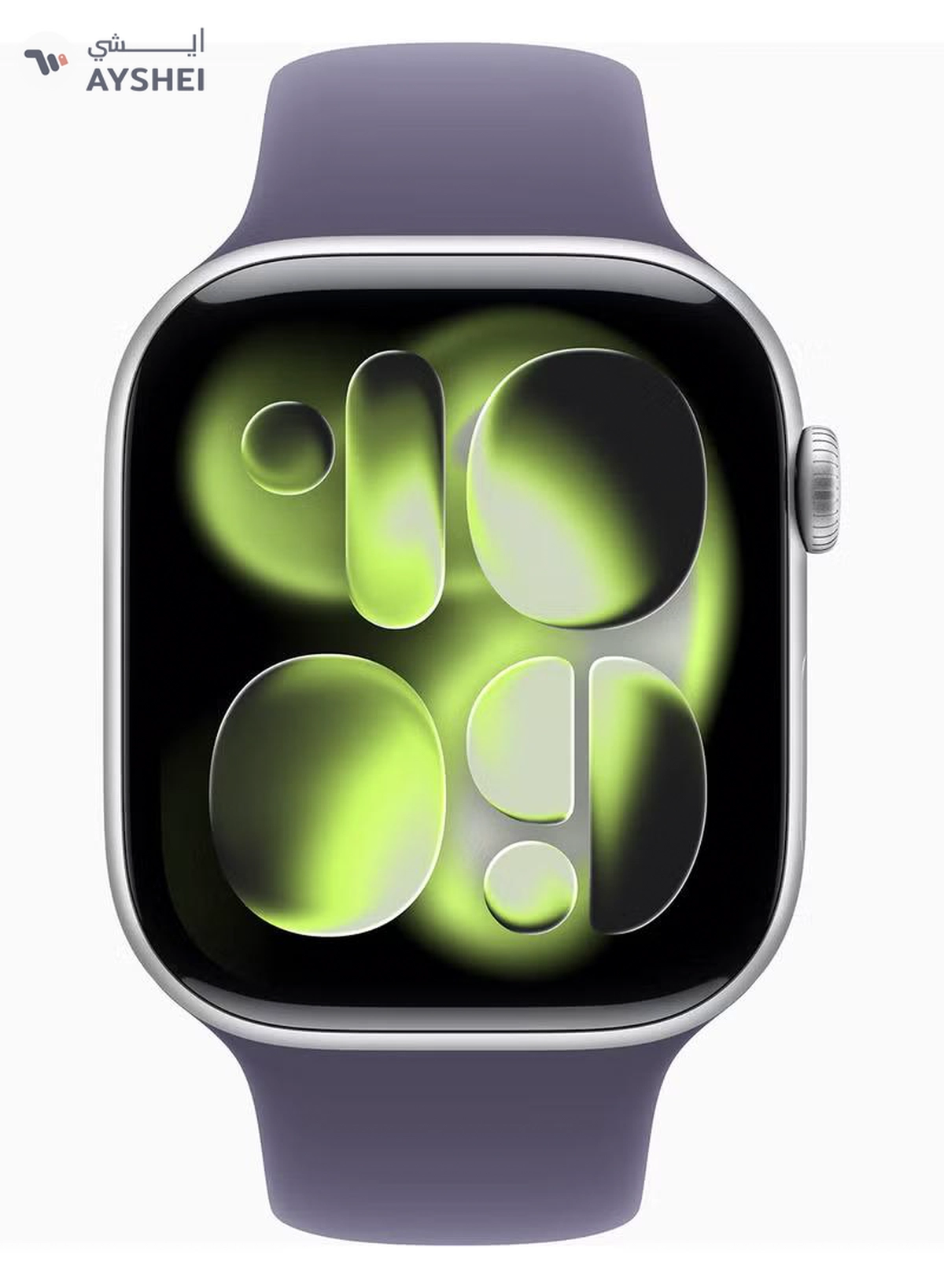 Apple Watch Series 11 GPS + Cellular 46mm (TDRA Version) Silver Aluminium Case With Purple Fog Sport Band - M/L-2-2
