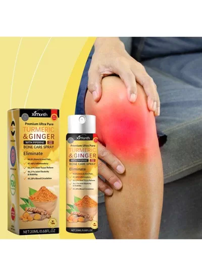 Ximonth Premium Ultra Pure Turmeric Ginger Bone Care Spray with Piperine, 20ml, Compact Topical Spray Bottle, Easy Application, Convenient Daily Care Solution for Home, Office and Travel-3