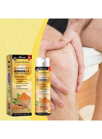 Ximonth Premium Ultra Pure Turmeric Ginger Bone Care Spray with Piperine, 20ml, Compact Topical Spray Bottle, Easy Application, Convenient Daily Care Solution for Home, Office and Travel-4