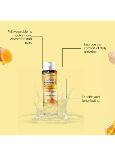 Ximonth Premium Ultra Pure Turmeric Ginger Bone Care Spray with Piperine, 20ml, Compact Topical Spray Bottle, Easy Application, Convenient Daily Care Solution for Home, Office and Travel-5