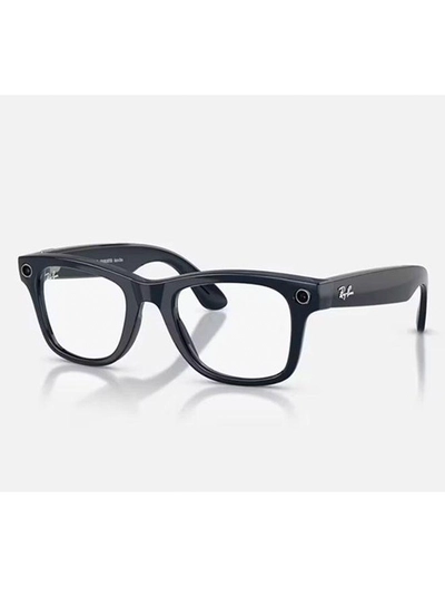 Meta Ray-Ban | Meta Wayfarer Large (Gen 2) - Frame Shiny Cosmic Blue Lenses Clear/Sapphire Transitions RW4012 Shiny Cosmic Blue-0