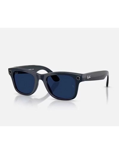 Meta Ray-Ban | Meta Wayfarer Large (Gen 2) - Frame Shiny Cosmic Blue Lenses Clear/Sapphire Transitions RW4012 Shiny Cosmic Blue-1